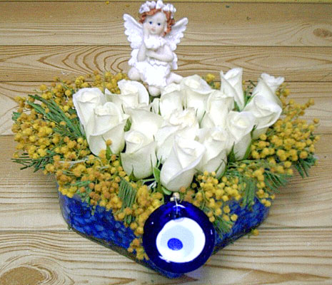 9 adet beyaz g�l oyuncak Ankara �ankaya Kentpark Al��veri� Merkezi AVM �i�ek�iler