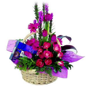 �ikolata ve sepette �i�ek  Ankara FTZ Al��veri� merkezi AVM �i�ek�iler �i�ek g�nder