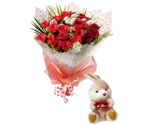 10 adet kirmizi g�l ve hediye pelus oyuncak Ankara Etimesgut Optimum AVM �i�ek�i adresleri telefonlar�