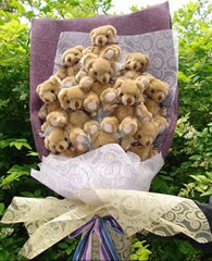 15 adet pelus ayi buketi Ankara Bilkent Center AVM �i�ek yolla , �i�ek g�nder , �i�ek�i