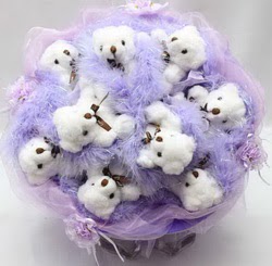Ankara �ankaya Panora AVM �i�ek�i ma�azas� 9 lu ay� buketi Teddy Bear Bouquet