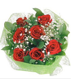 7 adet k�rm�z� g�lden buket tanzim Ankara Yenimahalle Podium AVM  cicek , cicekci 