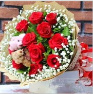 7 adet k�rm�z� g�l 2 adet 10 cm ay� buketi Ankara �ankaya Arcadium Al��veri� Merkezi AVM �i�ek sipari�i