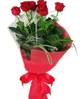 5 adet k�rm�z� g�lden buket Ankara G�lba�� Evsa Y�lpa AVM kaliteli taze ve ucuz �i�ekler