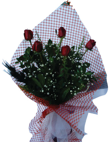 Ankara �ankaya Panora AVM �i�ek�i ma�azas� 5 adet kirmizi g�llerden buket