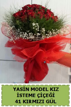 41 Adet k�rm�z� g�l k�z isteme �i�e�i Ankara FTZ Al��veri� merkezi AVM �i�ek�iler �i�ek g�nder