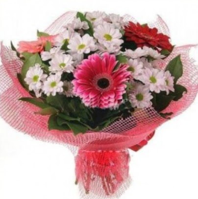 Gerbera ve k�r �i�ekleri buketi Ankara �ankaya Kentpark Al��veri� Merkezi AVM �i�ek�iler