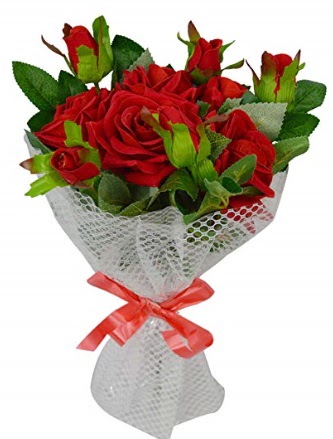 9 adet k�rm�z� g�lden sade ��k buket Ankara �ankaya Ankamall AVM �i�ek�i telefonlar�