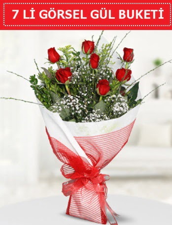 7 adet k�rm�z� g�l buketi A�k budur Ankara �ankaya Taurus AVM �i�ek�iler �i�ek sat���