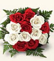 Ankara �ankaya K�z�lay Al��veri� Merkezi AVM �i�ek �i�ek�i , �i�ek�ilik  10 adet kirmizi beyaz g�ller - anneler g�n� i�in ideal se�imdir -