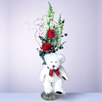  2 adet g�l ve panda �zel Ankara �ankaya Panora AVM �i�ek�i ma�azas�