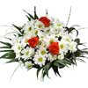krizantemler beyaz ve g�ller Ankara �ankaya K�z�lay Al��veri� Merkezi AVM �i�ek �i�ek�i , �i�ek�ilik 