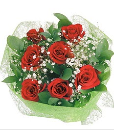7 adet k�rm�z� g�lden buket tanzim Ankara Yenimahalle Podium AVM  cicek , cicekci 