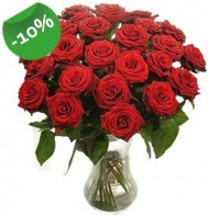 Vazo i�erisinde 25 adet k�rm�z� g�l Ankara Yenimahalle Podium AVM  cicek , cicekci 