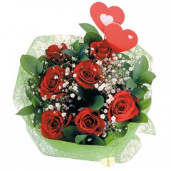 Vazo i�erisinde 9 g�l ve 2 kalp �ubuk Ankara �ankaya Kentpark Al��veri� Merkezi AVM �i�ek�iler