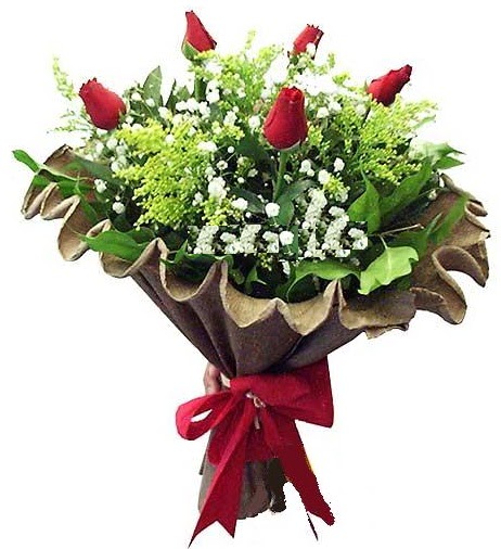 5 adet g�lden buket Ankara FTZ Al��veri� merkezi AVM �i�ek�iler �i�ek g�nder