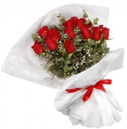 9 adet k�rm�z� g�l buketi Ankara �ankaya Panora AVM �i�ek�i ma�azas�
