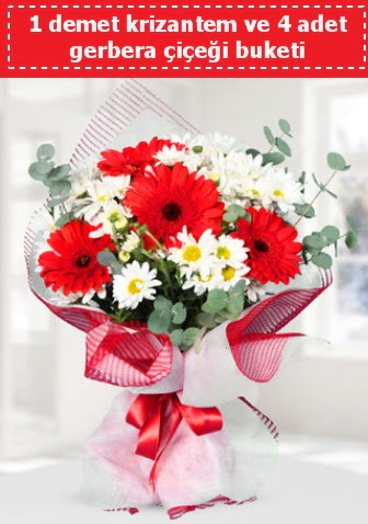 Krizantem ve Gerbera Buketi Ankara �ankaya Next Level AVM �i�ek sipari�i sitesi